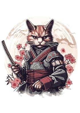 Cat Samurai Japanese