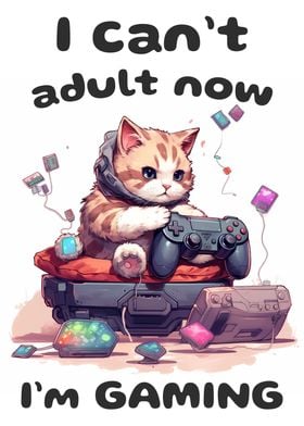 Cute Gamer Cat