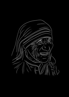 Mother Teresa Line Art