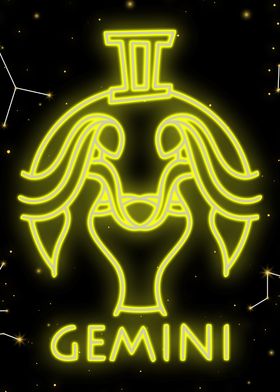 gemini neon zodiac