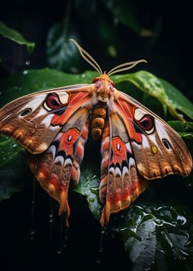 Wet Atlas Moth