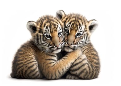 Two baby tigers cubs