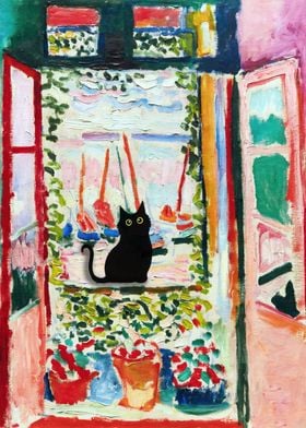 BLACK CAT Matisse Window