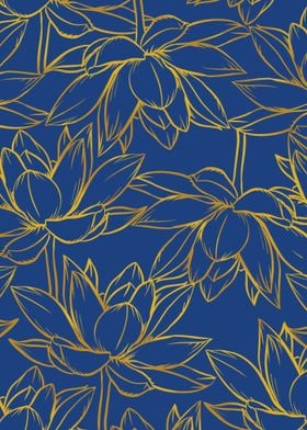 Blue Lotus Gold Leaf