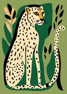 Cheetah Green Poster