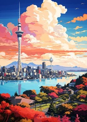 AUCKLAND Oil Painting