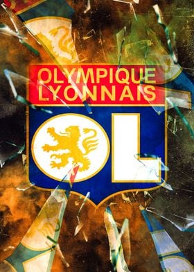 Lyon Broken Glass Poster