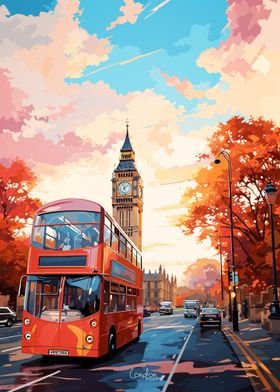 LONDON Oil Painting