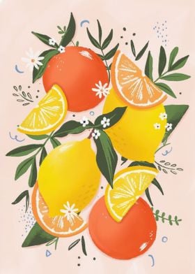 Kitchen Art Print Orange