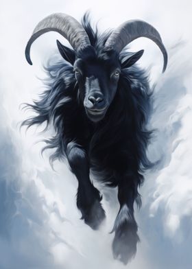 Running Black Goat