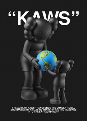 Kaws Figurine' Poster, picture, metal print, paint by SBS, Displate