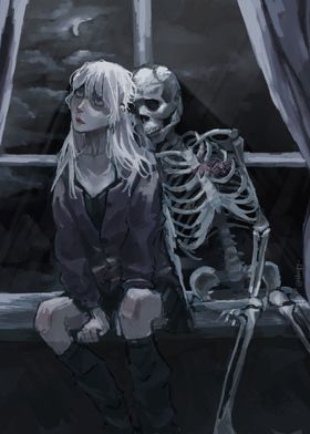 Sad Girl Skeleton