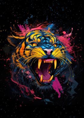 Tiger Color Splash