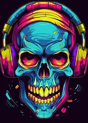 Skull Synthwave