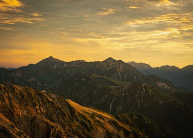 Mountain Range Sunset