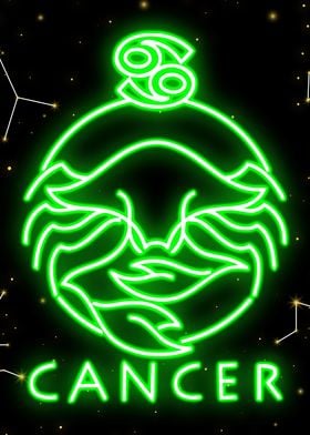 cancer neon zodiac