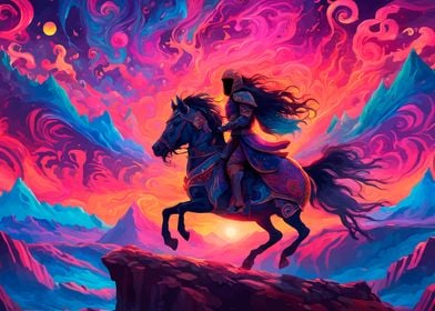 EPIC WARRIOR AND HORSE