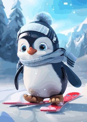 penguin in winters