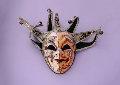 Venetian mask painted disq