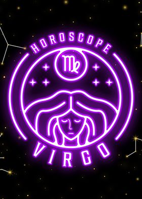 Virgo neon zodiac