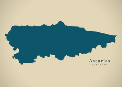 Asturias Spain region map