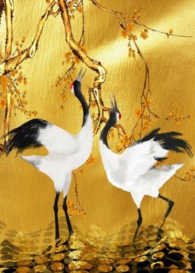 Golden Cranes japan aesthe