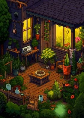 Cozy Garden Pixel Art