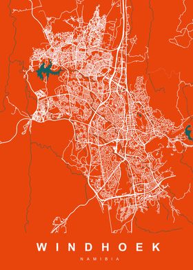 MAP WINDHOEK NAMIBIA