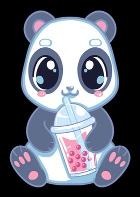 Panda Bear Boba Drink