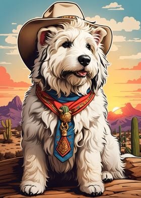 English Sheepdog Cowboy