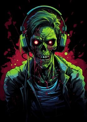 Zombie With Headphones