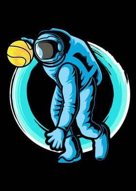 Astronaut basketball space