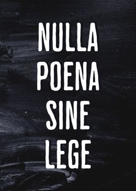 Nulla Poena Sine Lege