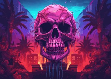 Skull Synthwave