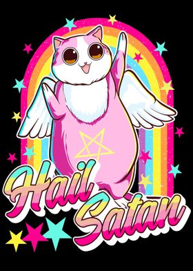 Hail Satan Cat 