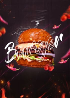 Burger Food Art