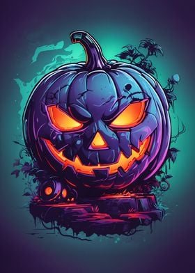 Halloween Pumpkin neon