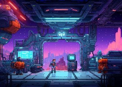 Space Game Pixel Art