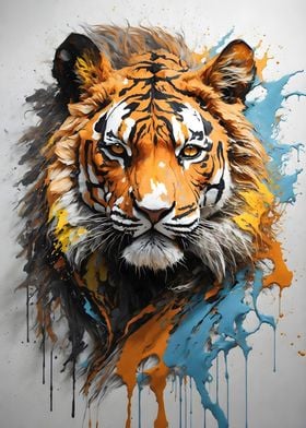 Lion Splash Paint