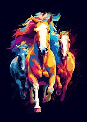 Horse Geometric Art