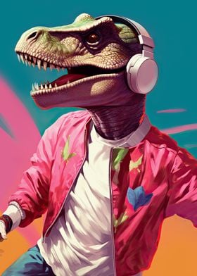 Cool TRex Listen To Music