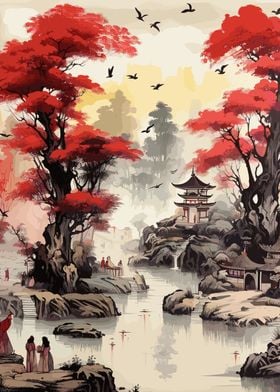 Japan Ink Wash Painting