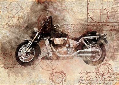 Old Art Style Motorcycle10