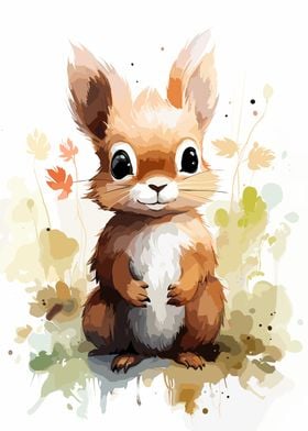 Cute Squirrel Painting