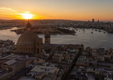 Sunset Over Valletta