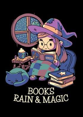 Books Rain and Magic