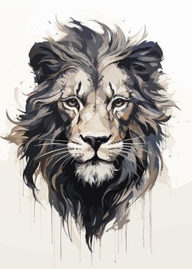 Lion Wildlife Painting