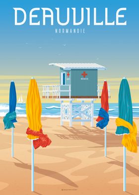 Deauville The Beach Print