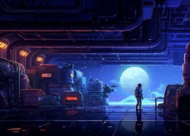 Sci Fi Game Pixel Art