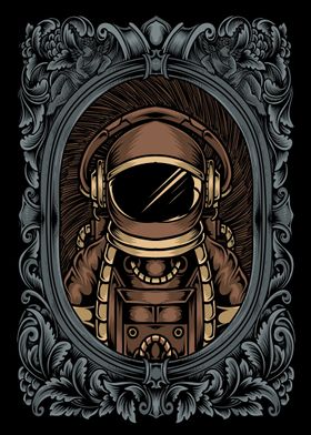  astronaut with engraving